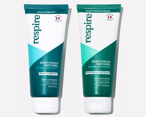 Respire Soins Naturels et Mimétiques Routine Kit Dentifrice Fraicheur et Soin Complet Respire