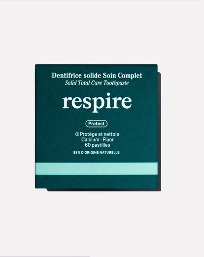Dentifricio Trattamento Completo solido e la sua ricarica - Respire